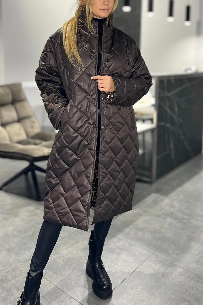 Ofira™ – Wendbare Steppjacke mit Leopardenfutter