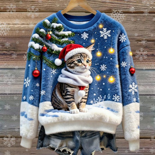 Lunara | Weihnachtskatze Kuschelpullover