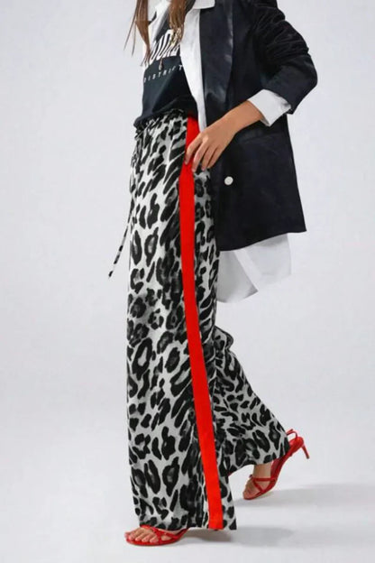 Romy™ | Leopard Hose mit Streifen