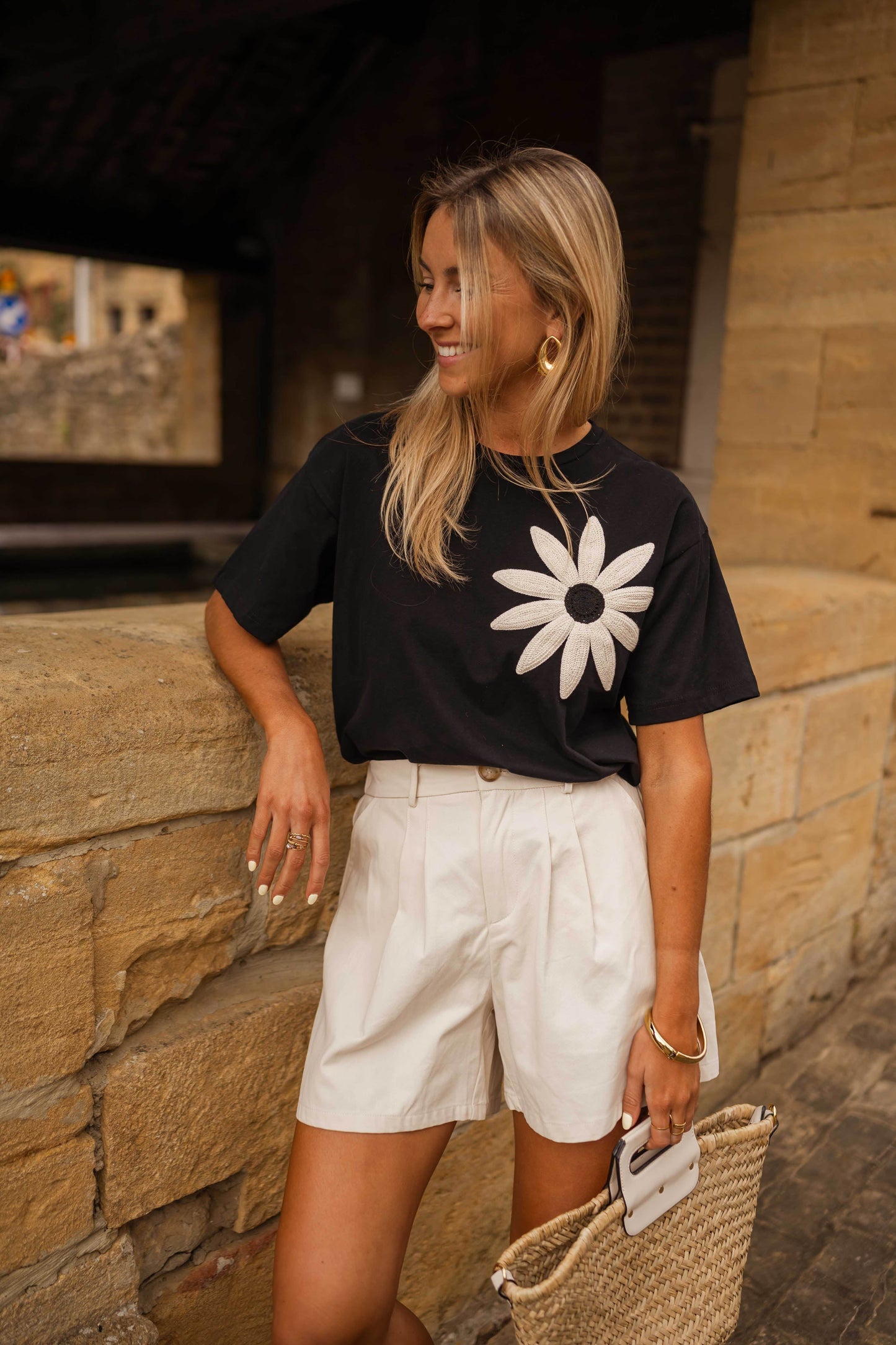 Deborah | Schwarzes T-Shirt