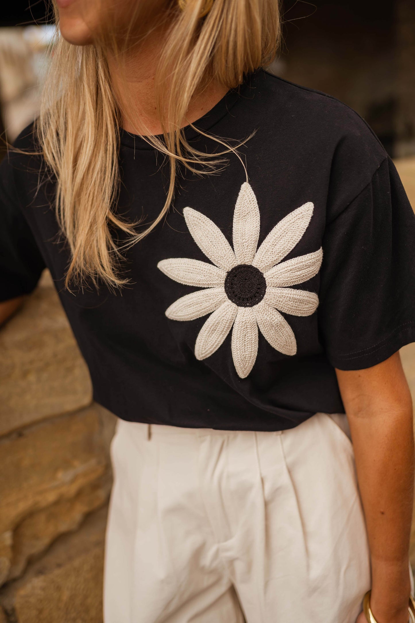 Deborah | Schwarzes T-Shirt