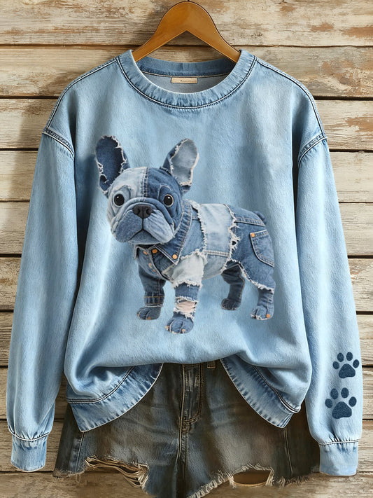 Vida - Patchwork Hoodie von Französischer Bulldogge für Damen