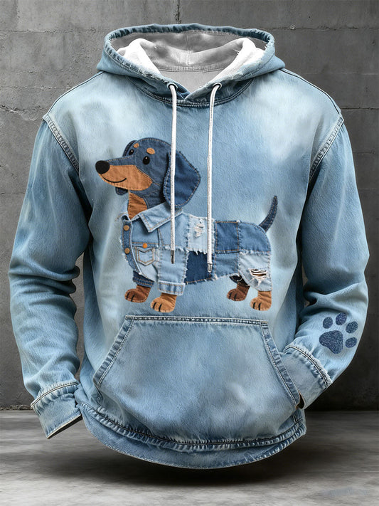 Bruno - Herren Hoodie Patchwork Kunst Motiv Jamnik